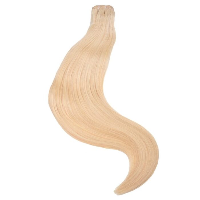 Träns löshår honey blonde äkta remy hår, hår extensions i ljus honungsblond nyans för naturlig volym och längd