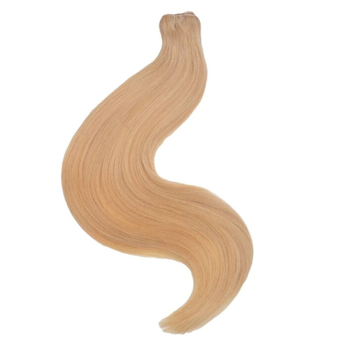 Träns löshår 60 cm gyllene ljusblond weft hair extensions