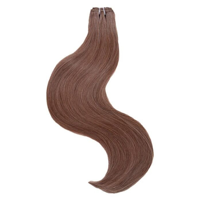 Träns löshår 60 cm mörk askblond weft hair extensions