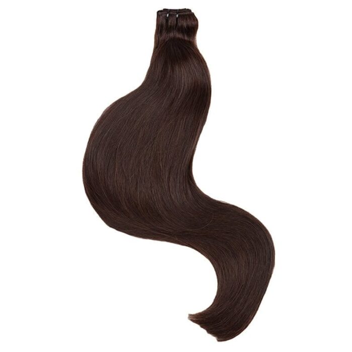 Träns löshår 60 cm kastanjebrun weft hair extensions