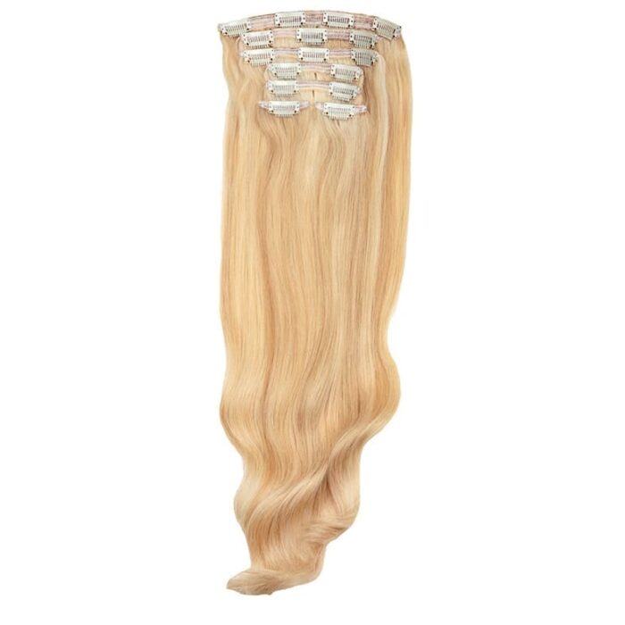 Clip-in löshår 60 cm honey blonde piano clip-in hair extensions