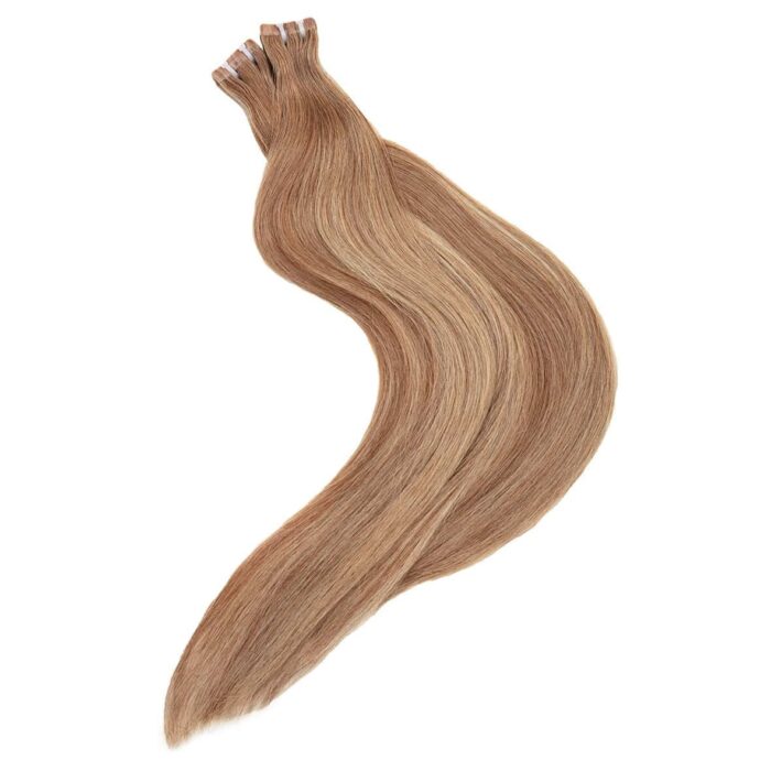 Tape-in extensions 60 cm beige piano löshår med tejpfäste