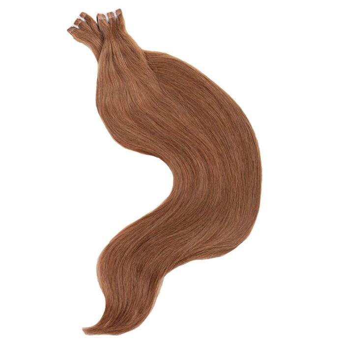 Tape-in extensions 60 cm medium tropical blonde löshår med tejpfäste